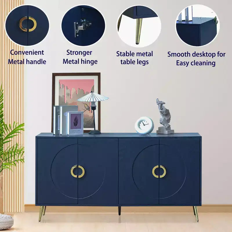 Credenza laccata a 4 ante - Contenitore per soggiorno o sala da pranzo