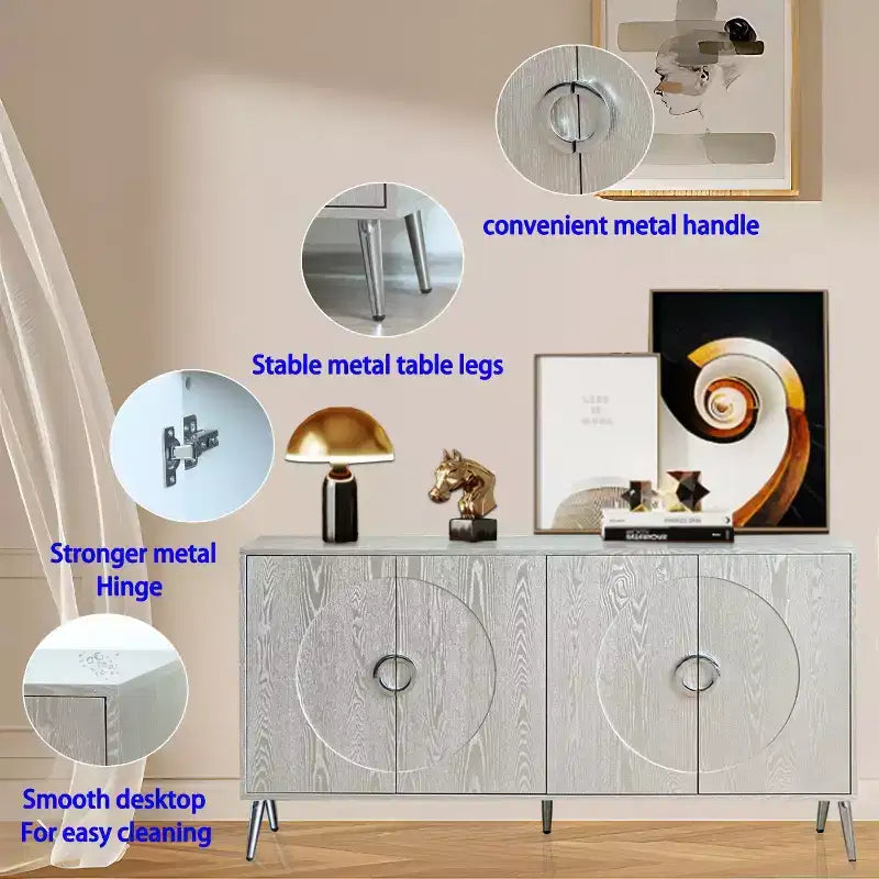 Credenza laccata a 4 ante - Contenitore per soggiorno o sala da pranzo