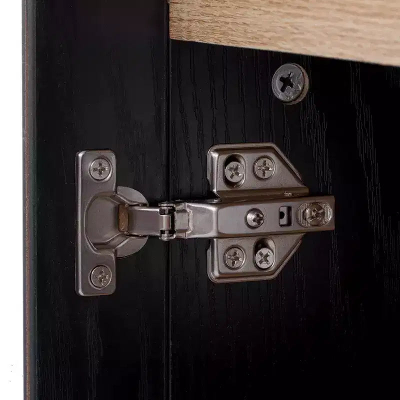 Okak 71 Mobile Dispensa da Cucina Ad Arco in Legno con 2 Cassetti, Mobili Contenitori da Cucina con Anta in Vetro, Armadio Alto per Cucina/Sala da Pranzo