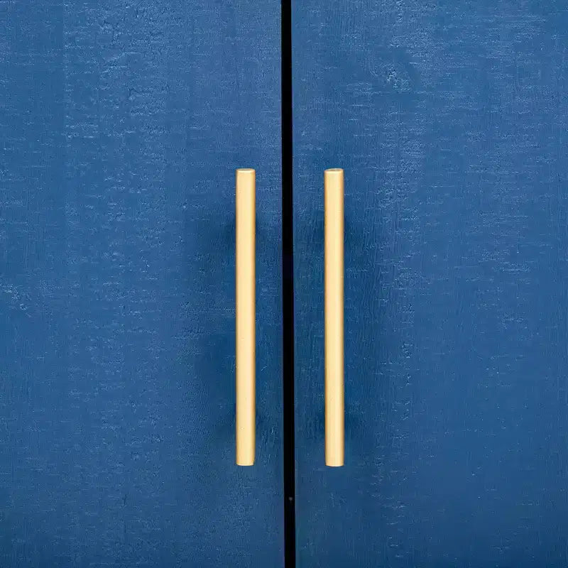 Okak 60 Madia Moderna, Mobile Contenitore in Legno Massello con 4 Ante e Ripiano Aperto per Sala da Pranzo Soggiorno Ingresso