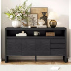 Merax 3-Door Sideboard with 3 Drawers & Semi-Open Shelf