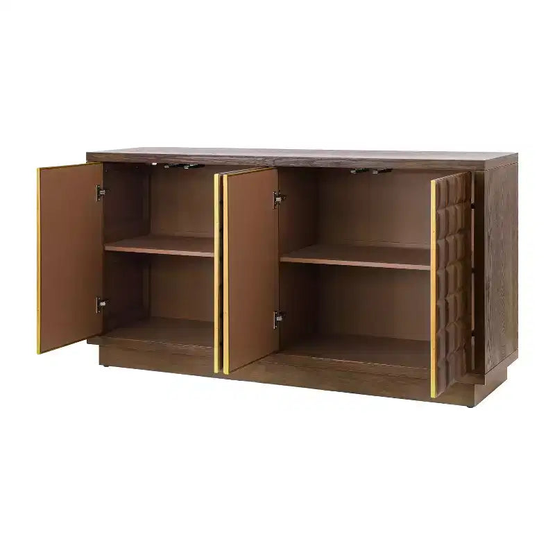 Christopher Knight Home Viviana, mobile contenitore moderno da 148,8 cm con 4 ante e ripiani regolabili