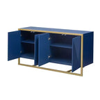 Okak Madia Moderna, Mobile Contenitore con Ante a Chiusura Ammortizzata e Gambe Metalliche Uniche, Tavolo Console per Cucina, Soggiorno, Studio