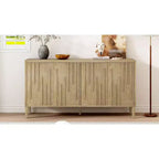 Okak Madia Moderna, Mobile Contenitore con Ante a Chiusura Ammortizzata e Gambe Metalliche Uniche, Tavolo Console per Cucina, Soggiorno, Studio