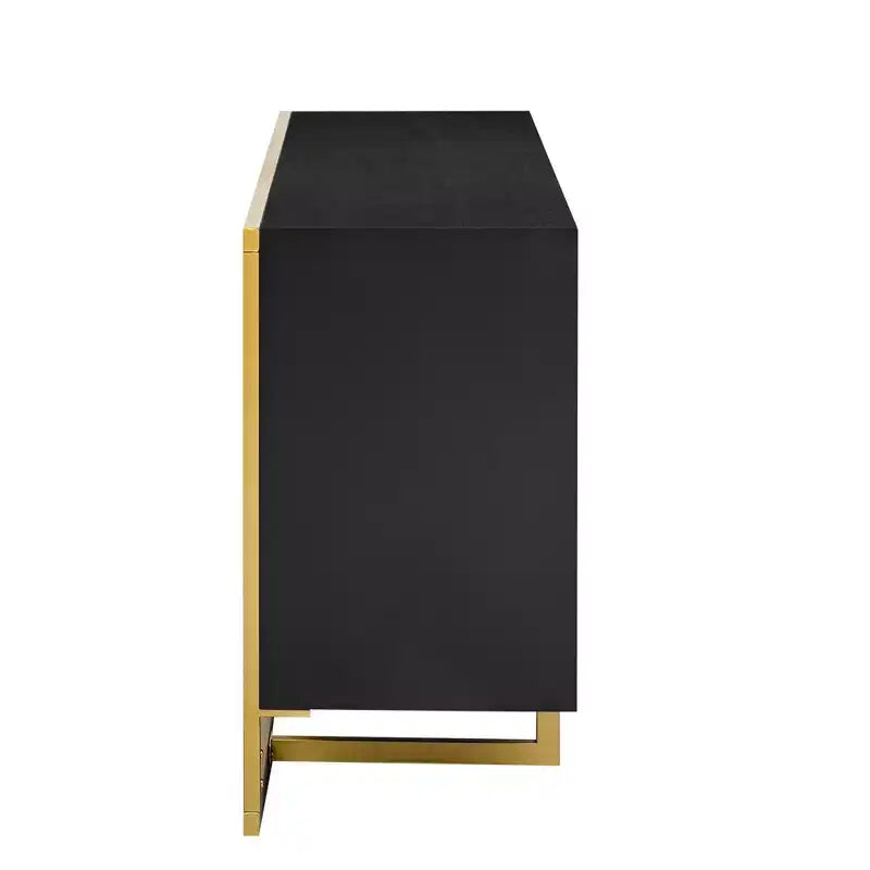 Okak Madia Moderna, Mobile Contenitore con Ante a Chiusura Ammortizzata e Gambe Metalliche Uniche, Tavolo Console per Cucina, Soggiorno, Studio