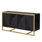 Okak Madia Moderna, Mobile Contenitore con Ante a Chiusura Ammortizzata e Gambe Metalliche Uniche, Tavolo Console per Cucina, Soggiorno, Studio