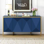 Okak Madia Moderna, Mobile Contenitore con Ante a Chiusura Ammortizzata e Gambe Metalliche Uniche, Tavolo Console per Cucina, Soggiorno, Studio