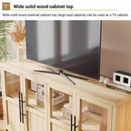 55.12 Grande Credenza a Buffet con Contenitore, Credenza a Buffet con Ante in Vetro