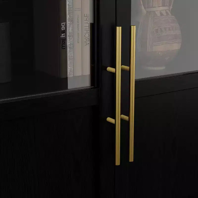 55.12 Grande Credenza a Buffet con Contenitore, Credenza a Buffet con Ante in Vetro