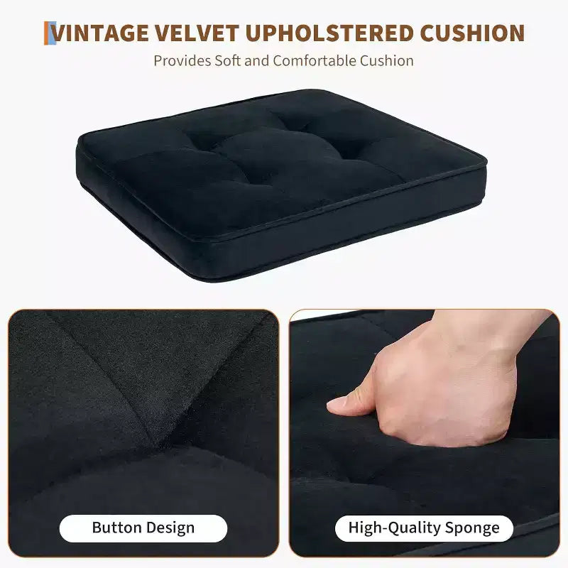 GustoWave Sedia da pranzo in rattan (2 posti), sedia vintage da sala da pranzo, nera