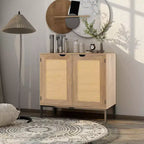 TROPOW Vetrinetta Vine con contenitore, mobile da pranzo, mobile contenitore in legno