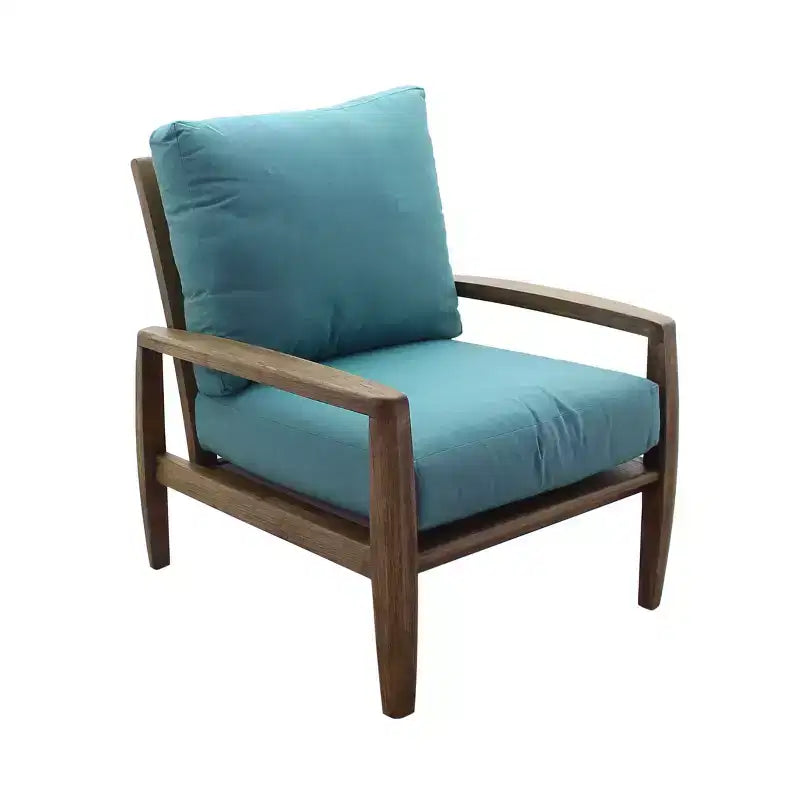 Set da 2 pezzi con poltrona club e pouf Avalon in teak FSC, Casual Courtyard