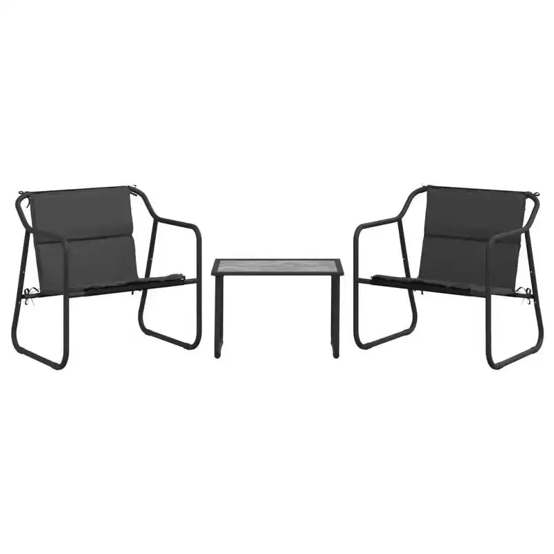 vidaXL Salon de jardin anthracite en acier laqué Standard Durable