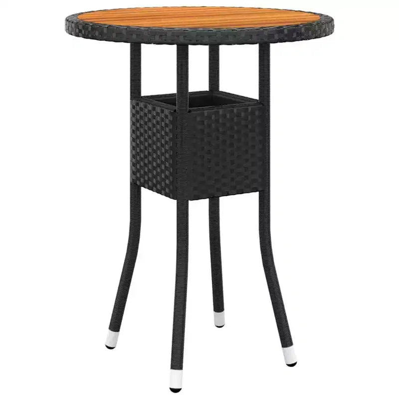 vidaXL Set da pranzo da giardino 3 pezzi - Polyrattan - Nero - Tavolo da esterno/giardino e 2 sedie con cuscini, piano del tavolo in vetro temperato