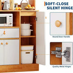 Grande mobile dispensa - Credenza indipendente con cassetti, ante e ripiano regolabile per la cucina