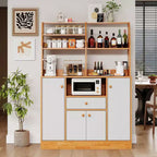 Grande mobile dispensa - Credenza indipendente con cassetti, ante e ripiano regolabile per la cucina