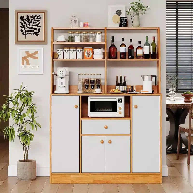 Grande mobile dispensa - Credenza indipendente con cassetti, ante e ripiano regolabile per la cucina