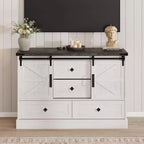 Credenza Buffet con Cassetti, Grande Mobile Contenitore Buffet con Ripiani e Ante, Stazione Caffè Bar in Stile Rustico per Cucina, Sala da Pranzo