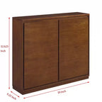 Okak Buffet de 99 cm avec 2 trous pour prises, meuble de rangement, meuble de cuisine pour salon, cuisine, salle à manger, noyer