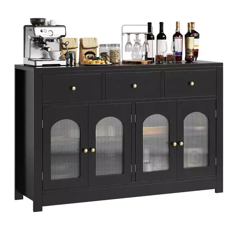 55 Buffet Cabinet with Drawers, Large Sideboard with Adjustable Shelves, Storage Cabinet for Kitchen, Dining & Living Room