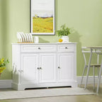 Okak Sideboard Cabinet, Buffet Cabinet with 2 Drawers and Adjustable Shelves, Storage Cabinet for Entryway, Living Room, Kitchen, White