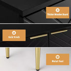 COZONY Madia 34.5, Mobile Contenitore con 2 Ante Decorative a Rilievo, Credenza Moderna per Cucina, Sala da Pranzo e Salotto