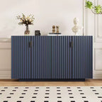 Modern 4-Door Fluted Buffet Sideboard Cabinet with Adjustable Shelves for Dining Room and Living Room