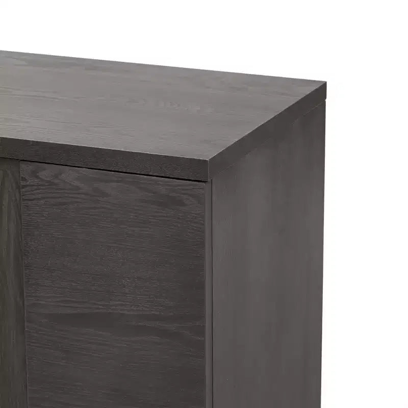 Hostack Madia in Legno con Mobiletto, Ripiani Regolabili e Maniglie Dorate per Sala da Pranzo e Soggiorno, Tortora