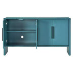 MAYEERTY Bahut buffet avec rangement, étagères réglables et longues poignées, placard 4 portes en bois pour cuisine, salon
