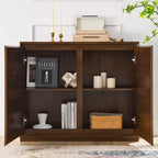 Credenza MAYEERTY Walmut Buffet con 2 fori per cavi per corridoio sala da pranzo