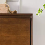 Credenza MAYEERTY Walmut Buffet con 2 fori per cavi per corridoio sala da pranzo