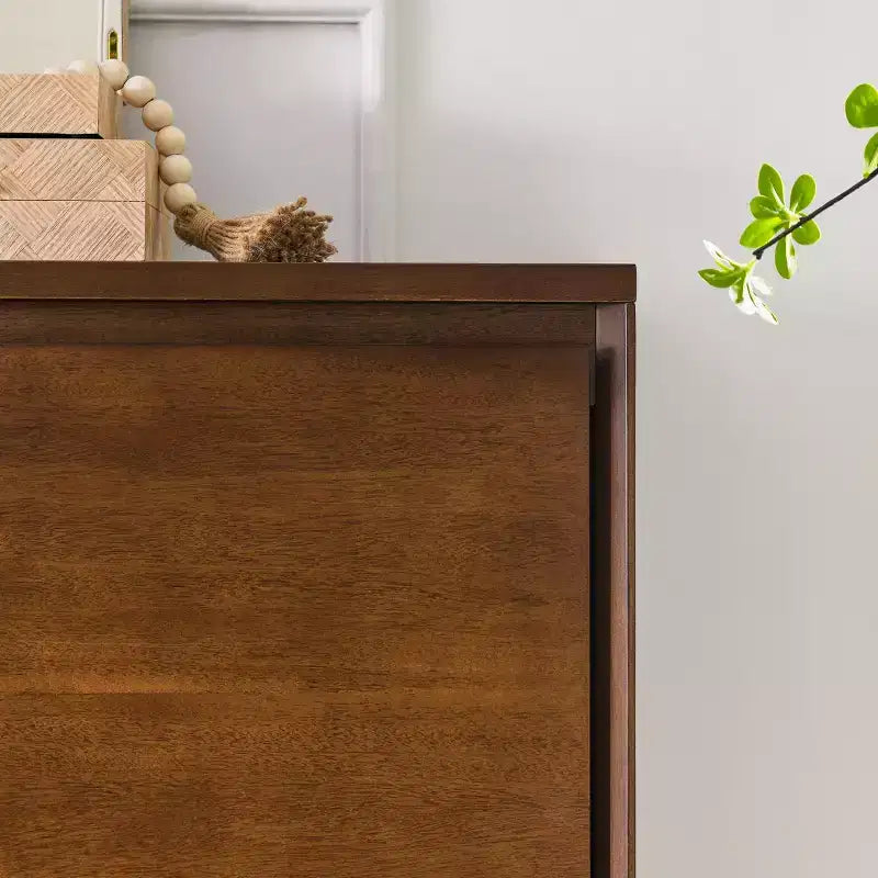 Credenza MAYEERTY Walmut Buffet con 2 fori per cavi per corridoio sala da pranzo