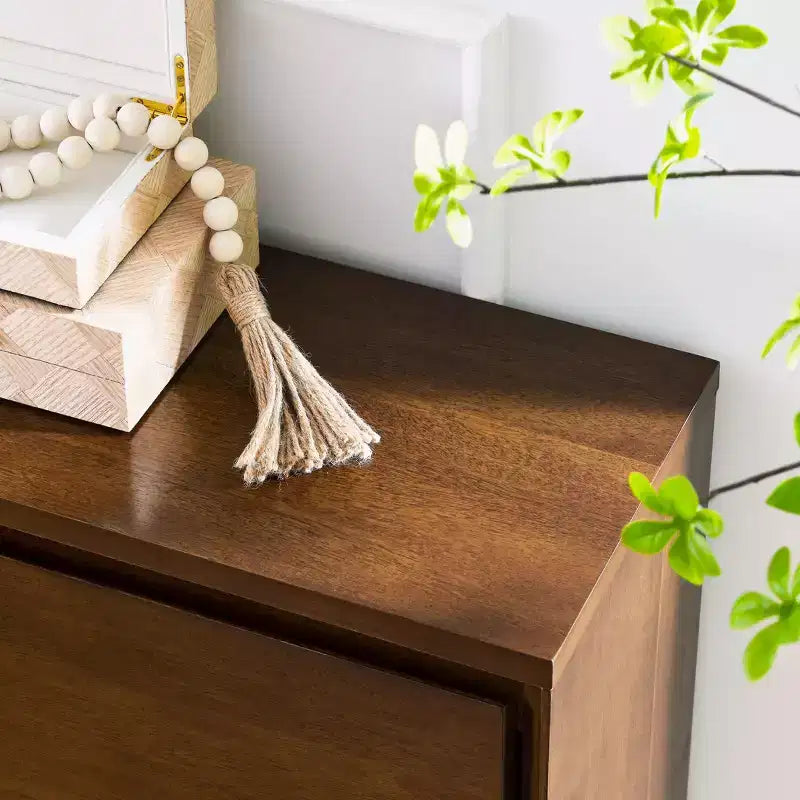 Credenza MAYEERTY Walmut Buffet con 2 fori per cavi per corridoio sala da pranzo