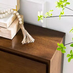 Credenza MAYEERTY Walmut Buffet con 2 fori per cavi per corridoio sala da pranzo