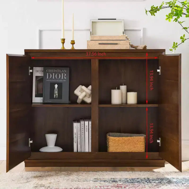Credenza MAYEERTY Walmut Buffet con 2 fori per cavi per corridoio sala da pranzo