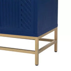 Mobile credenza Okak con maniglie in metallo, buffet con 4 ante e ripiani regolabili, mobile per cucina, soggiorno, sala da pranzo
