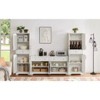 Meuble buffet multifonctionnel Okak, Grande capacité de rangement pour salon, chambre à coucher, bureau