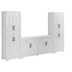 Meuble buffet multifonctionnel Okak, Grande capacité de rangement pour salon, chambre à coucher, bureau