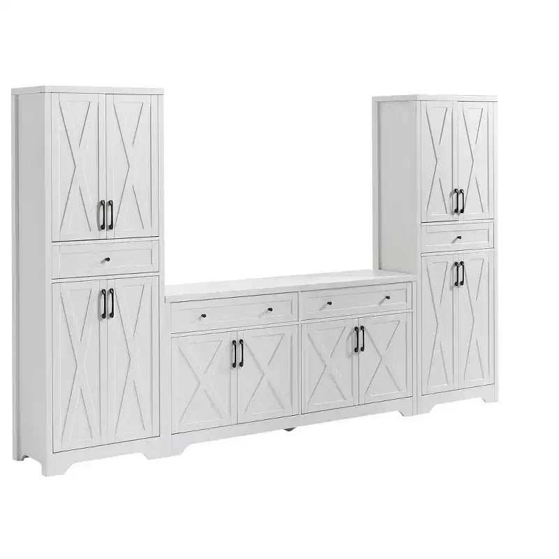 Okak Mobile Credenza Combinato Multifunzione, Armadio Contenitore a Grande Capacità per Soggiorno, Camera da Letto, Ufficio