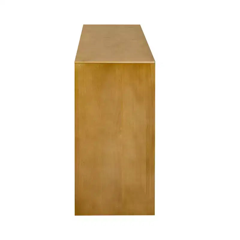 Mobile buffet moderno Luxystar con 4 ante e consolle con ripiano aperto, naturale