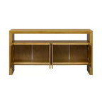 Mobile buffet moderno Luxystar con 4 ante e consolle con ripiano aperto, naturale