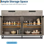 COZONY 55 Mobile Credenza Buffet, Grande Armadio da Cucina con 2 Cassetti e 4 Ante, Tavolino da Caffè per Sala da Pranzo