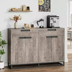 COZONY 55 Mobile Credenza Buffet, Grande Armadio da Cucina con 2 Cassetti e 4 Ante, Tavolino da Caffè per Sala da Pranzo