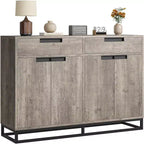 COZONY 55 Mobile Credenza Buffet, Grande Armadio da Cucina con 2 Cassetti e 4 Ante, Tavolino da Caffè per Sala da Pranzo
