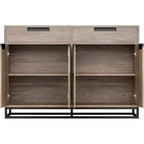 COZONY 55 Mobile Credenza Buffet, Grande Armadio da Cucina con 2 Cassetti e 4 Ante, Tavolino da Caffè per Sala da Pranzo