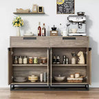 COZONY 55 Mobile Credenza Buffet, Grande Armadio da Cucina con 2 Cassetti e 4 Ante, Tavolino da Caffè per Sala da Pranzo