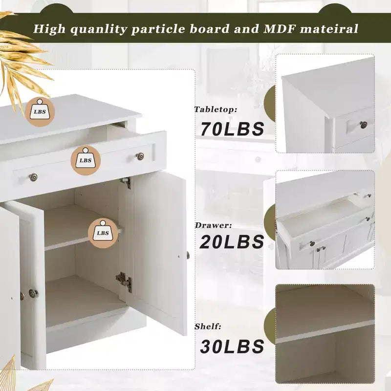 Buffet GDFStudio Philip 58 avec tiroirs et étagères réglables