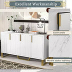 Buffet de salle à manger moderne GDFStudio Gracie 60 avec étagères réglables et portes