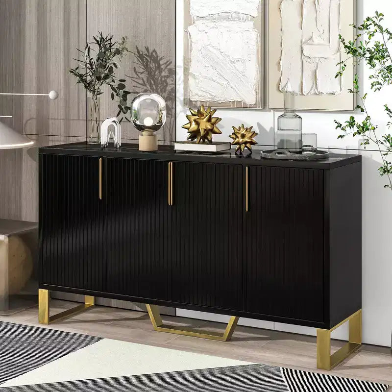 Buffet de salle à manger moderne GDFStudio Gracie 60 avec étagères réglables et portes