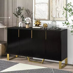 Buffet de salle à manger moderne GDFStudio Gracie 60 avec étagères réglables et portes